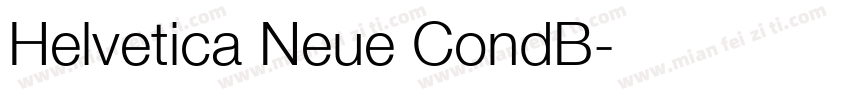 Helvetica Neue CondB字体转换